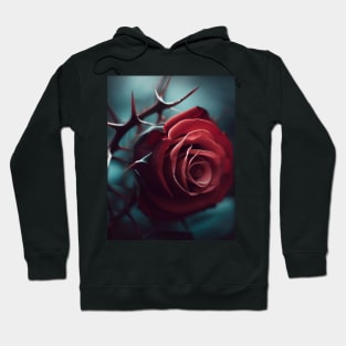 Ensnared Beauty: A Thorny Embrace in Roses Hoodie